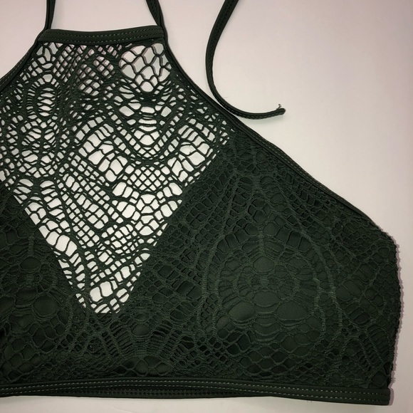 REEF High Neck Crochet Bikini Top sz: M - Picture 5 of 7